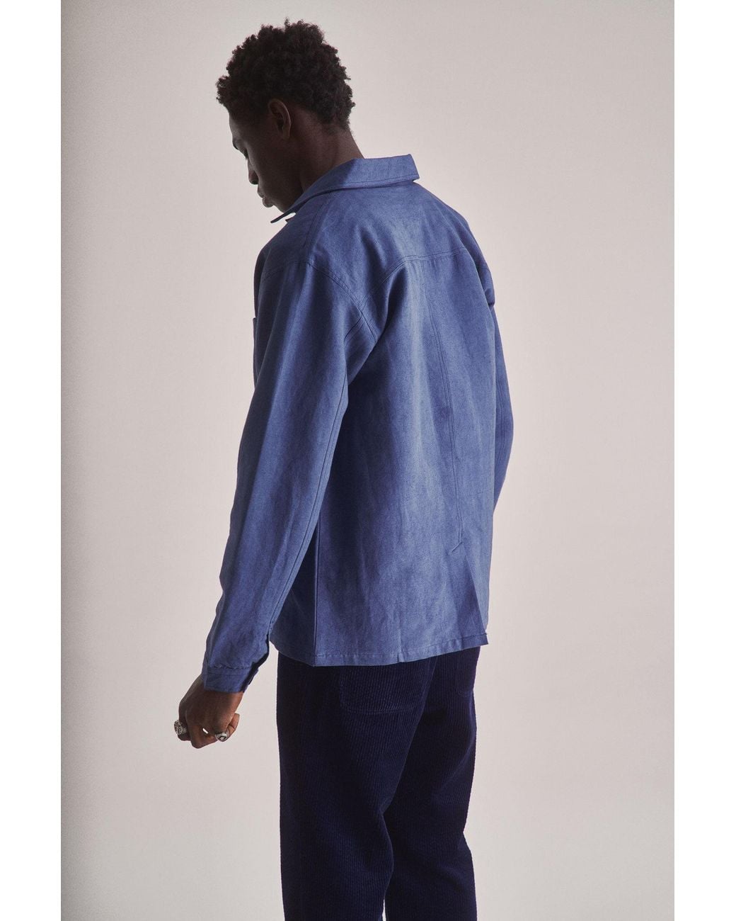 Komodo Blue Railway Handwoven Cotton Hemp Blend for men