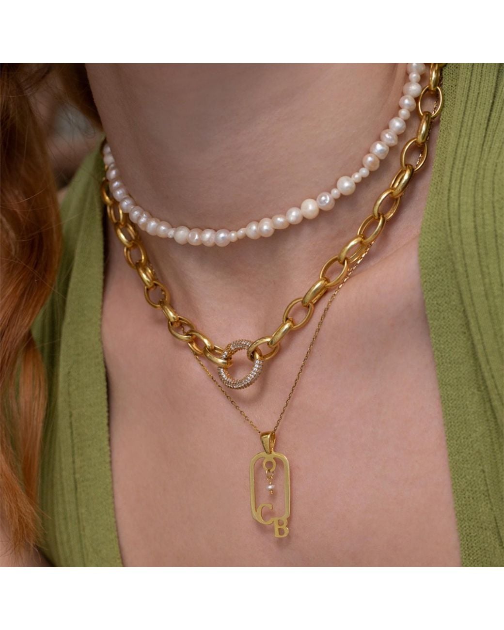 LINYA JEWELLERY Metallic Chain Necklace