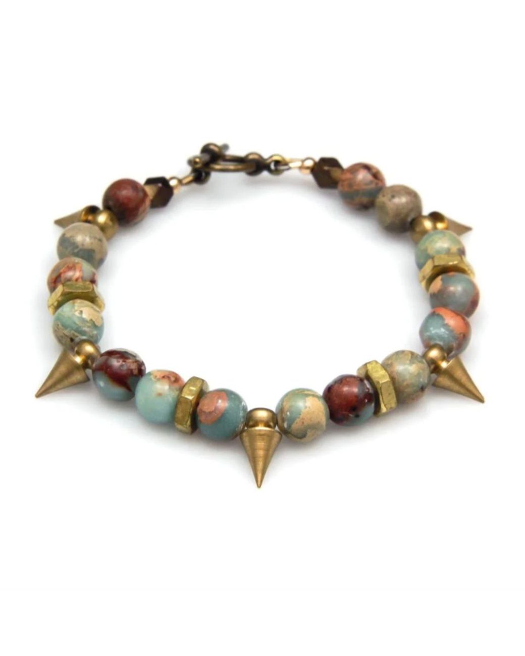 Rachel Nathan Metallic Neutrals On Point: Snakeskin Jasper Bracelet