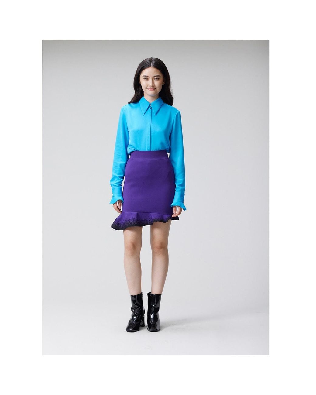 Arto. Blue Be Bright & Excited Cuff Shirt