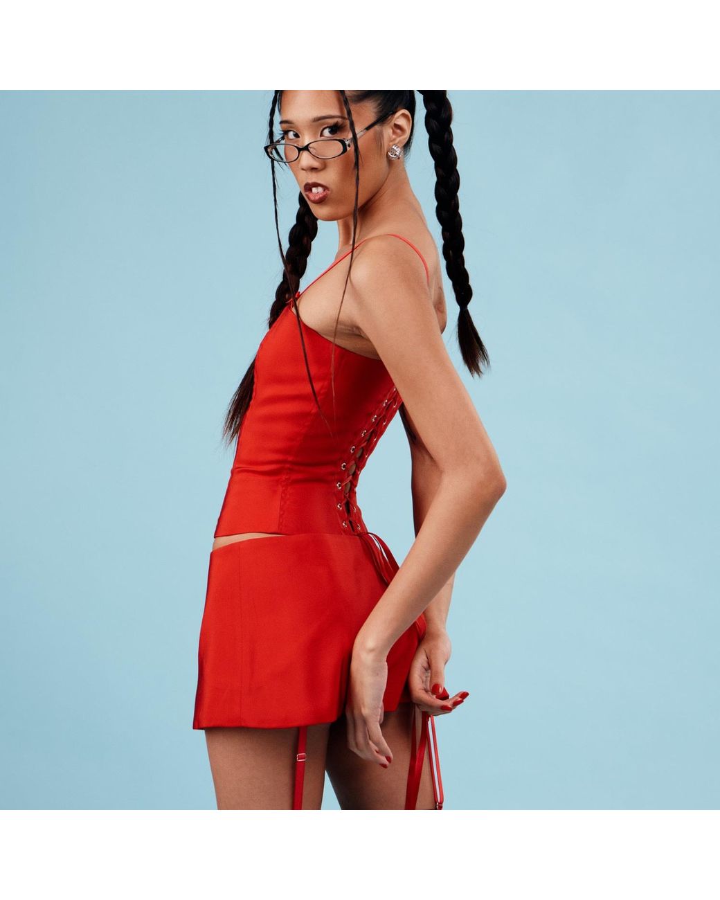 The Coolgirl Nyc Red Jane Skirt