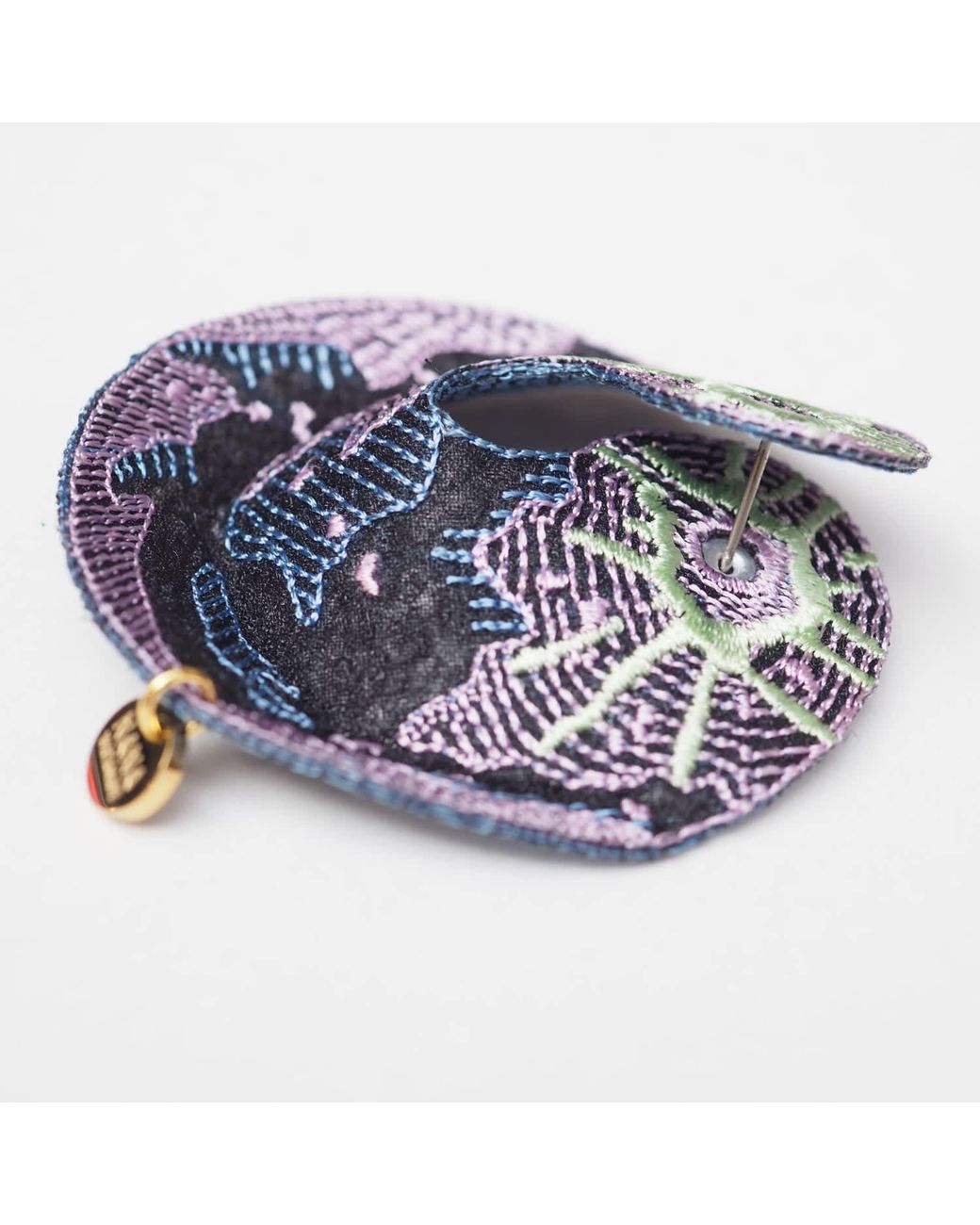 Nana Watanabe Blue Moonglow Embroidered Earrings