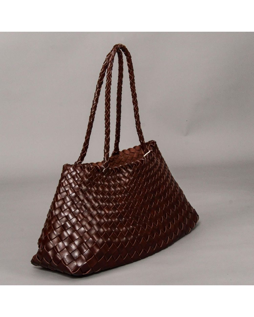 Rimini Brown Hand Woven Shoulder Bag 'Donna'