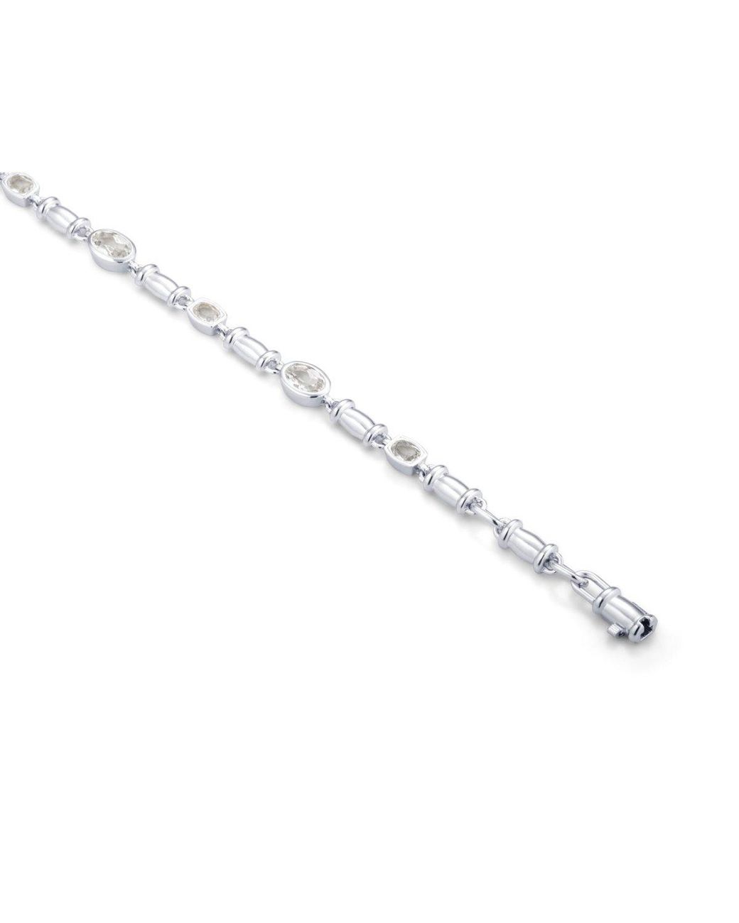 Lulu B London Metallic Topaz Gemstone Chain Bracelet