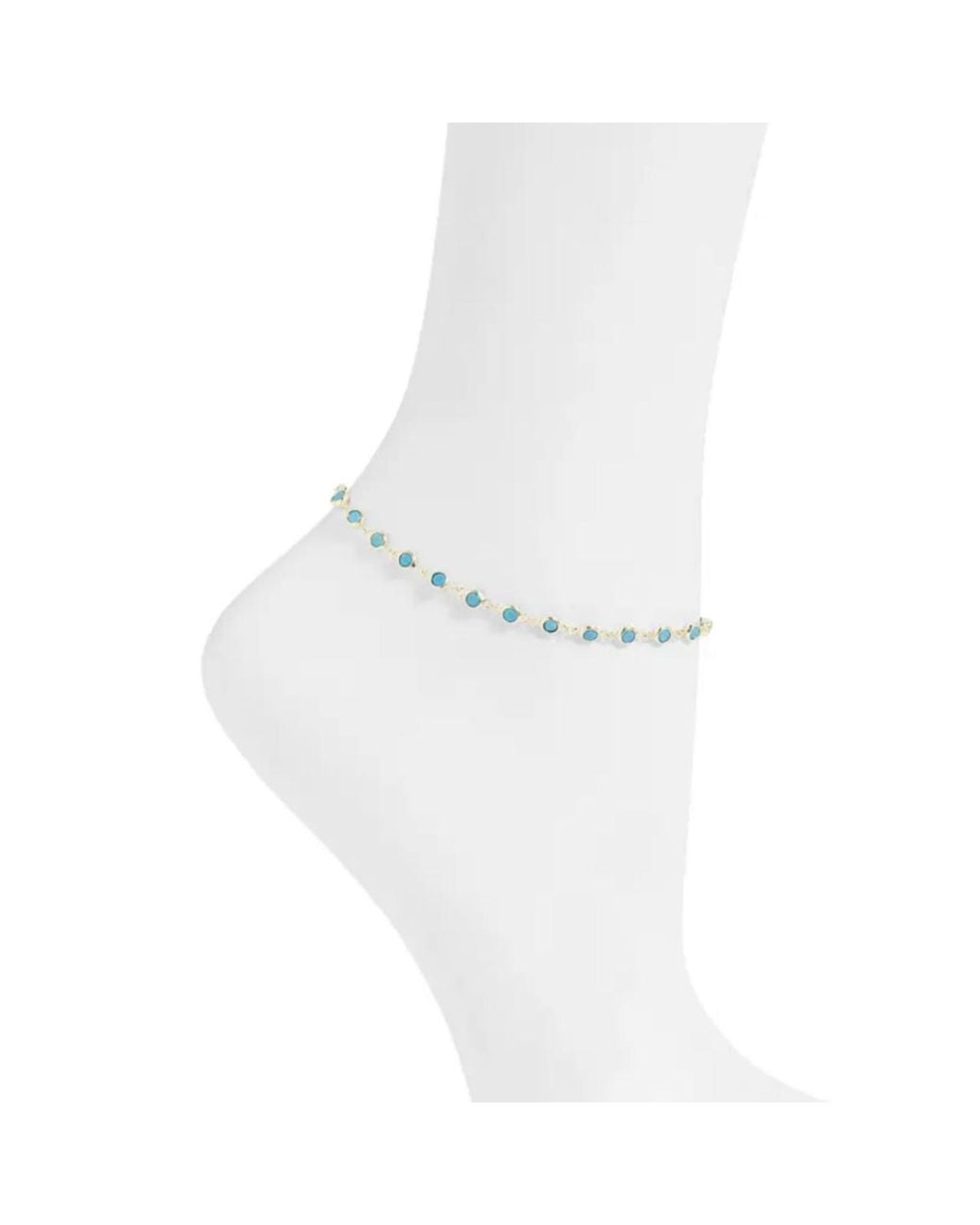 SHYMI White Round Bezel-Set Anklet