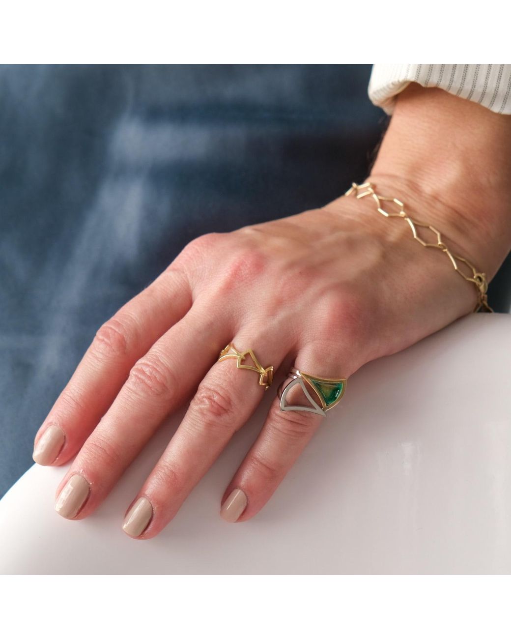 C|Nd|N by Candan Balto Blue Awakening & - Enamel Ring