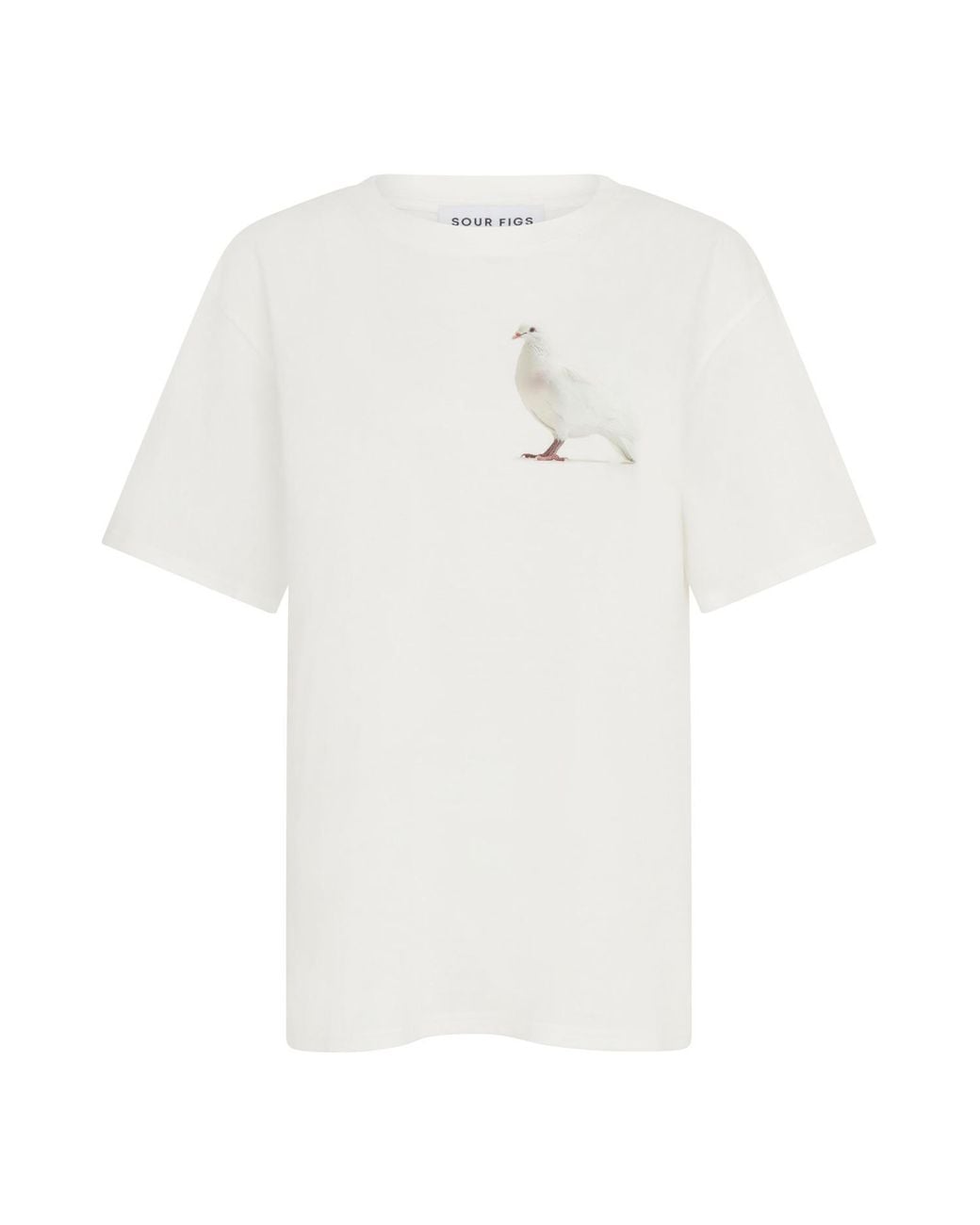 Sour Figs White Standing Dove T-Shirt for men