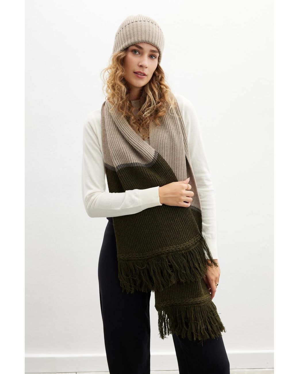 Peraluna Green Sorrel Knit Scarf