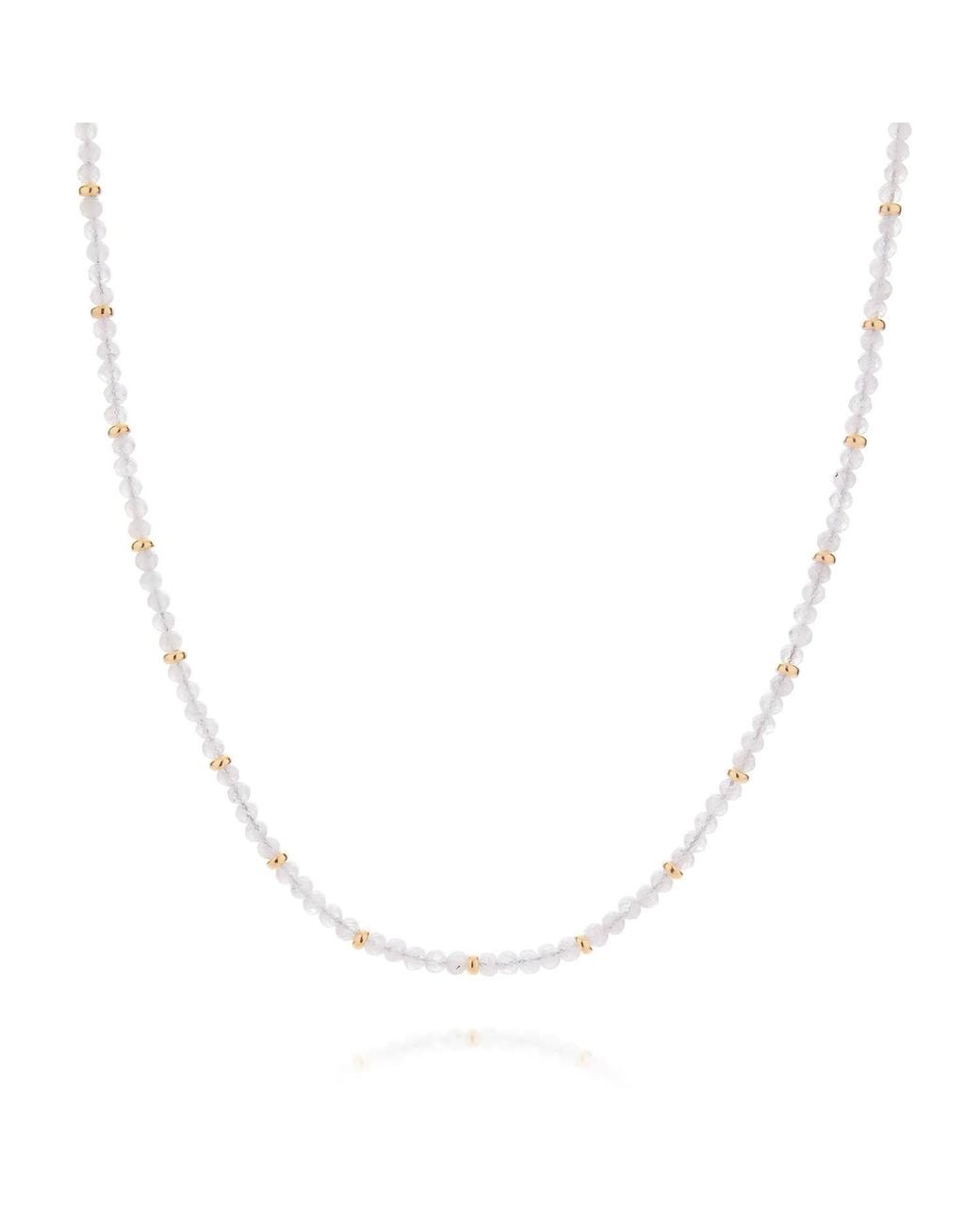 Nellou Jewellery Metallic Moonstone June Birthstone Orbit Necklace