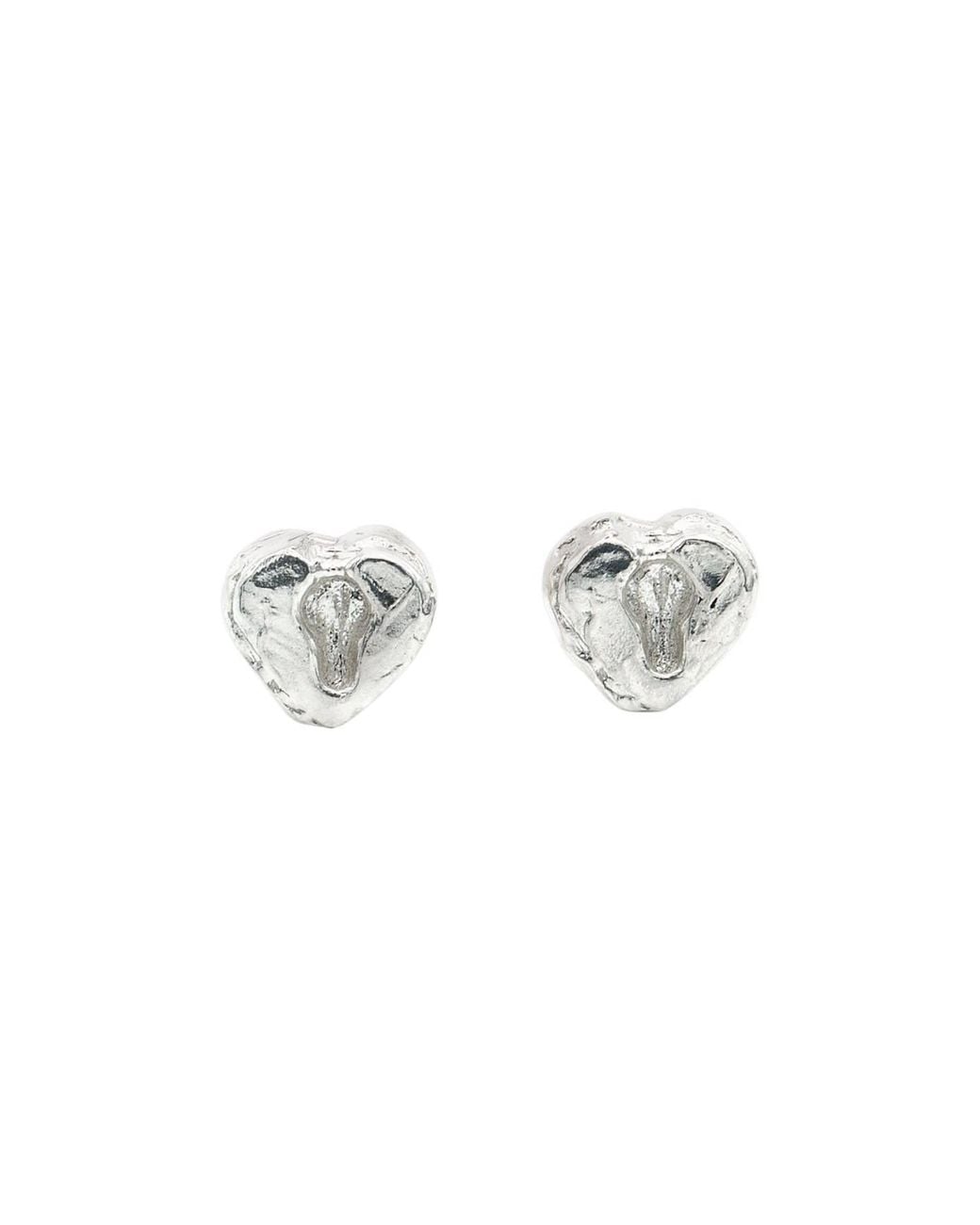 De Roms Metallic The Amor Vita Heart Earrings
