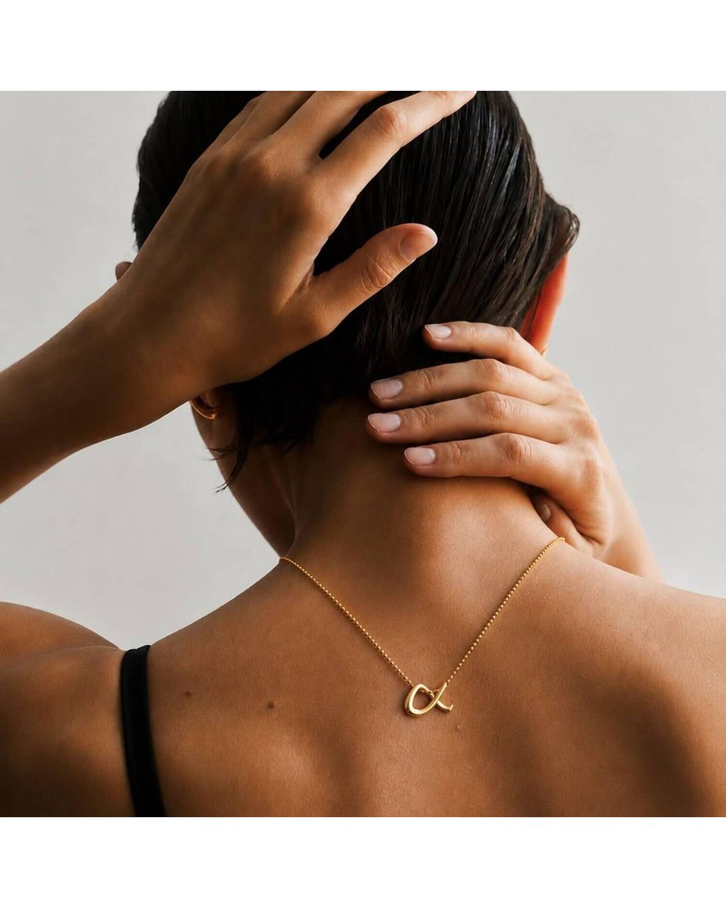Bold Manifest Designs Metallic Sculptural Pendant Necklace X Alpha