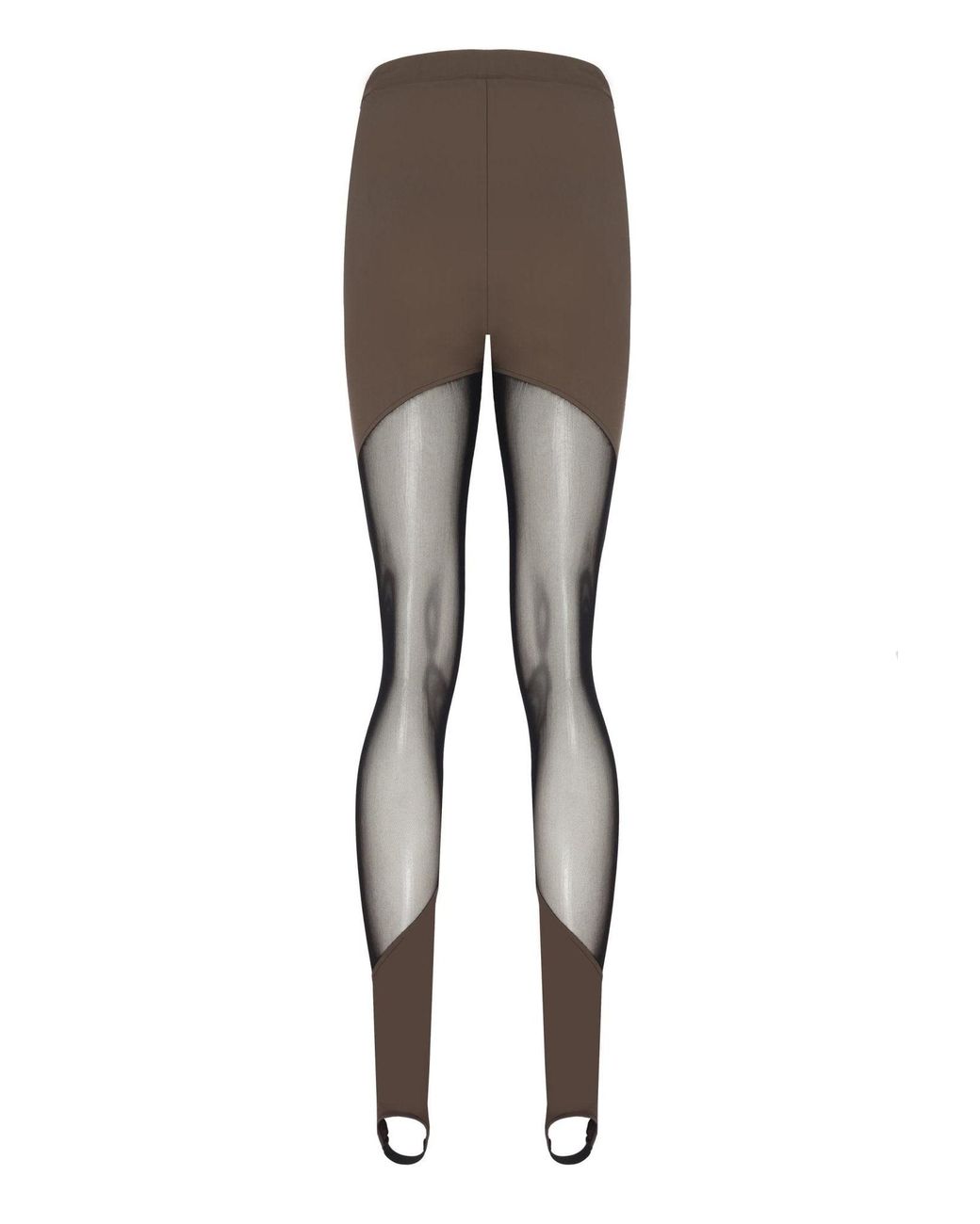 No'design Gray Asymmetric Cut Elastic Hem Khaki Leggings