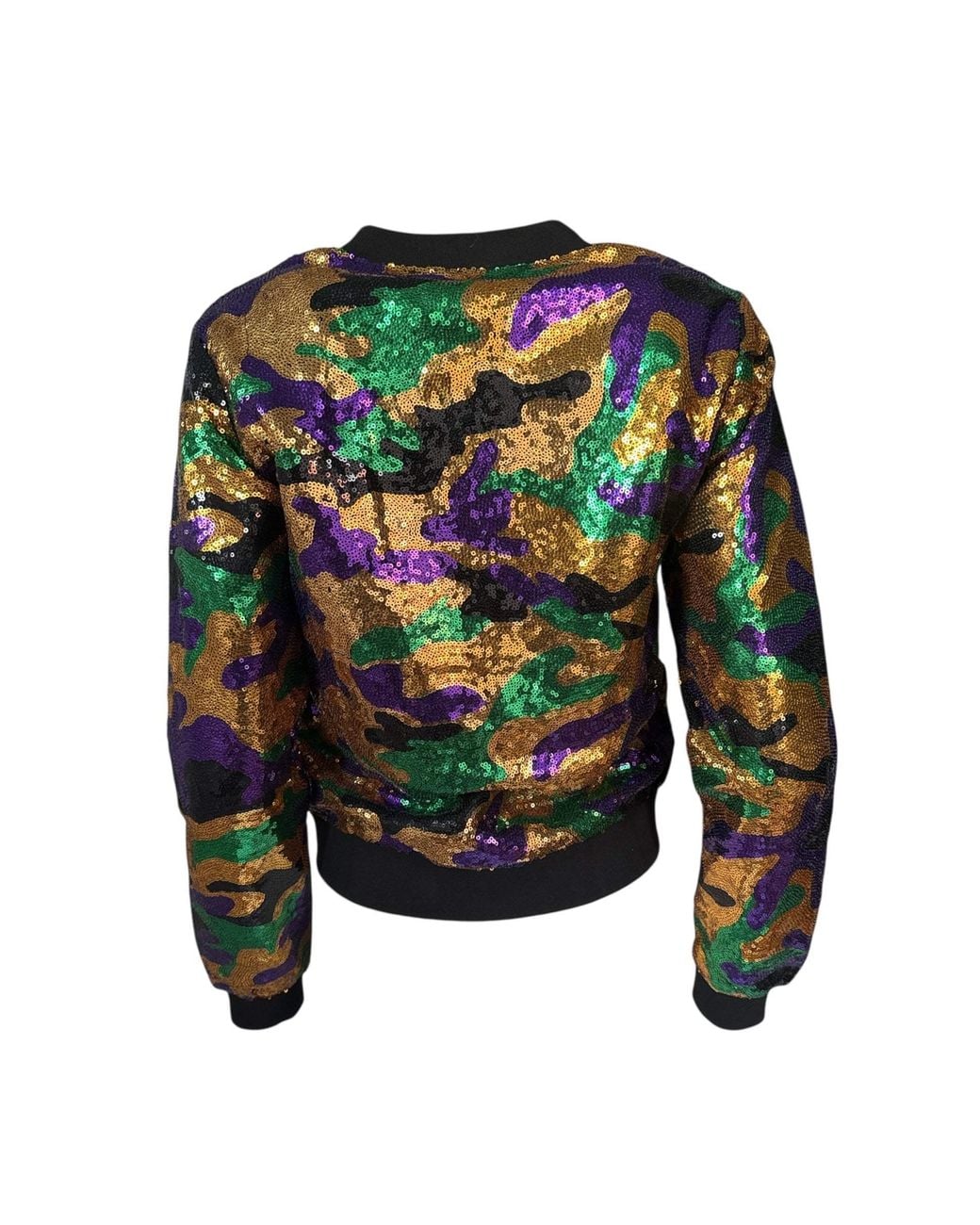 Any Old Iron Green Nola Camo Sequin Bomber Jacket for men