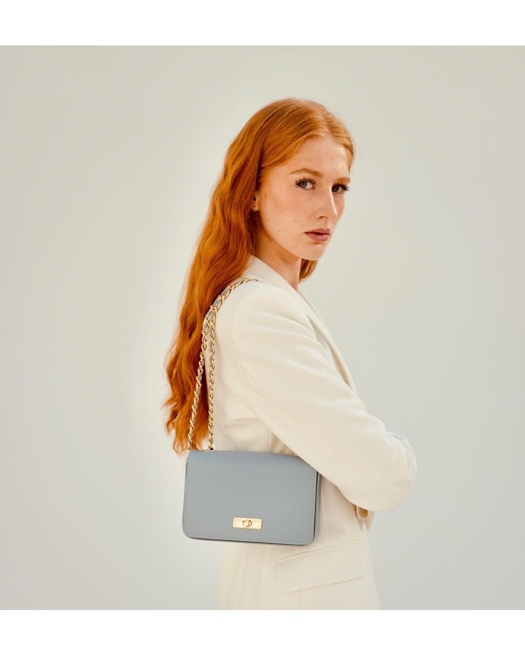 Apatchy London Blue The Grace Sky Leather Bag