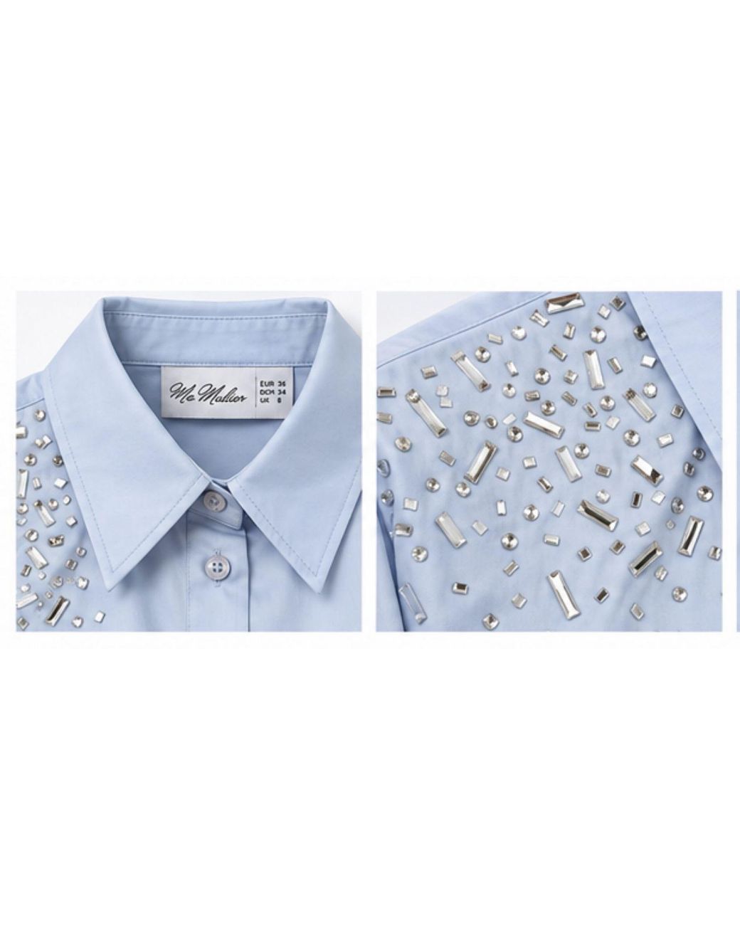 Ma Mulier Blue Mamu Crop Shirt