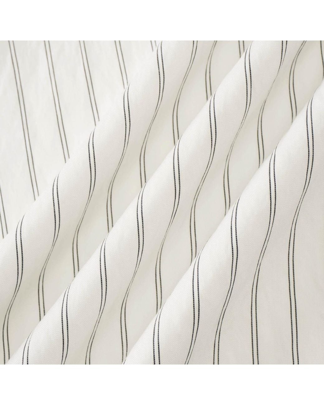 Smart and Joy White Flared Midi Skirt With Stripes