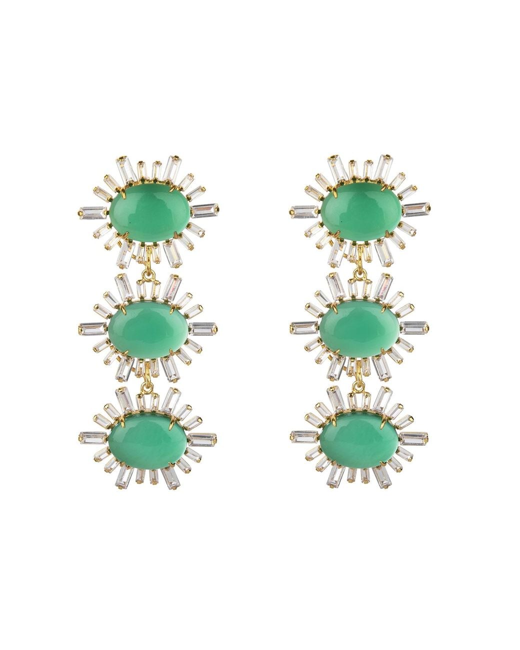 Bounkit Green Ann Margaret Earrings