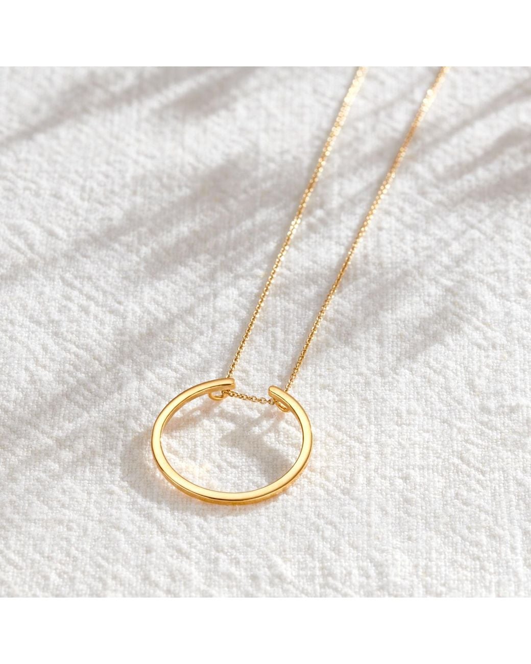 Posh Totty Designs Metallic Plated Circle Ring Holder Necklace