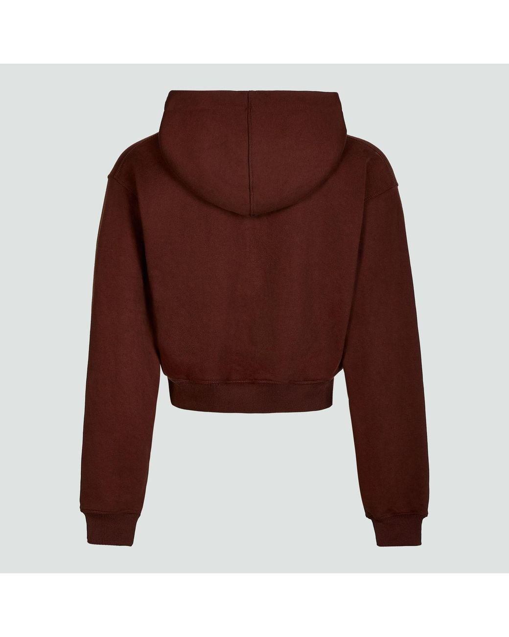 ROSIE BILLINGTON Brown Safari Scarf Cropped Hoodie