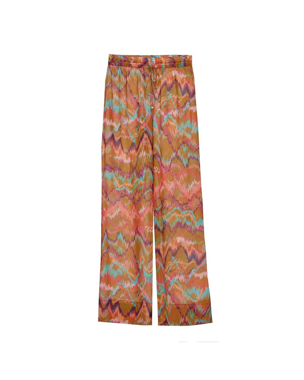N'Onat Brown Chiffon Beach Trousers