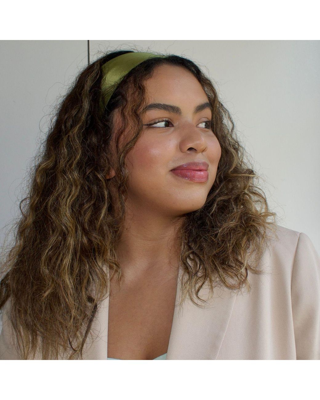Sylk Green Silk Wide Headband