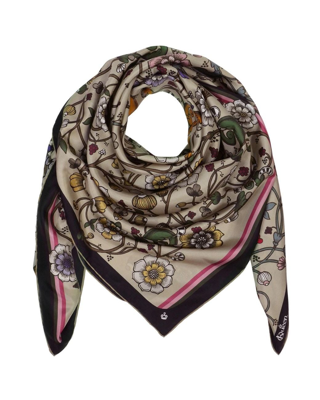 Kueen Metallic Silk Scarf