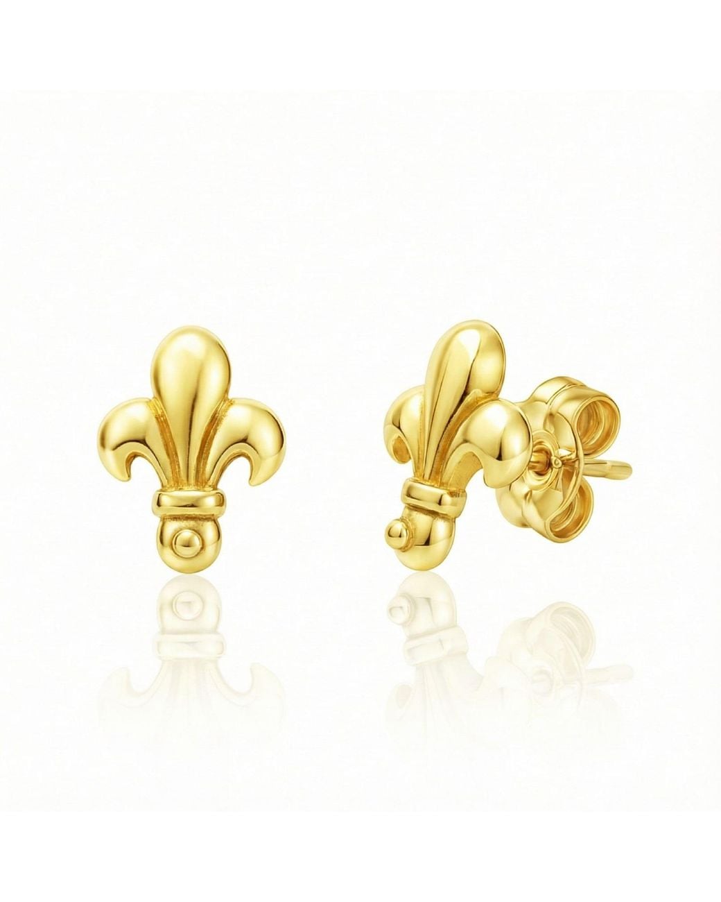 Unaloe Metallic Plated Florentine Lily Earrings – Symbol Of Beauty And Tradition – Jewellery For