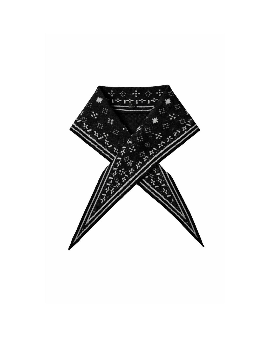Saachi Gray Foulard Knit Triangle Scarf