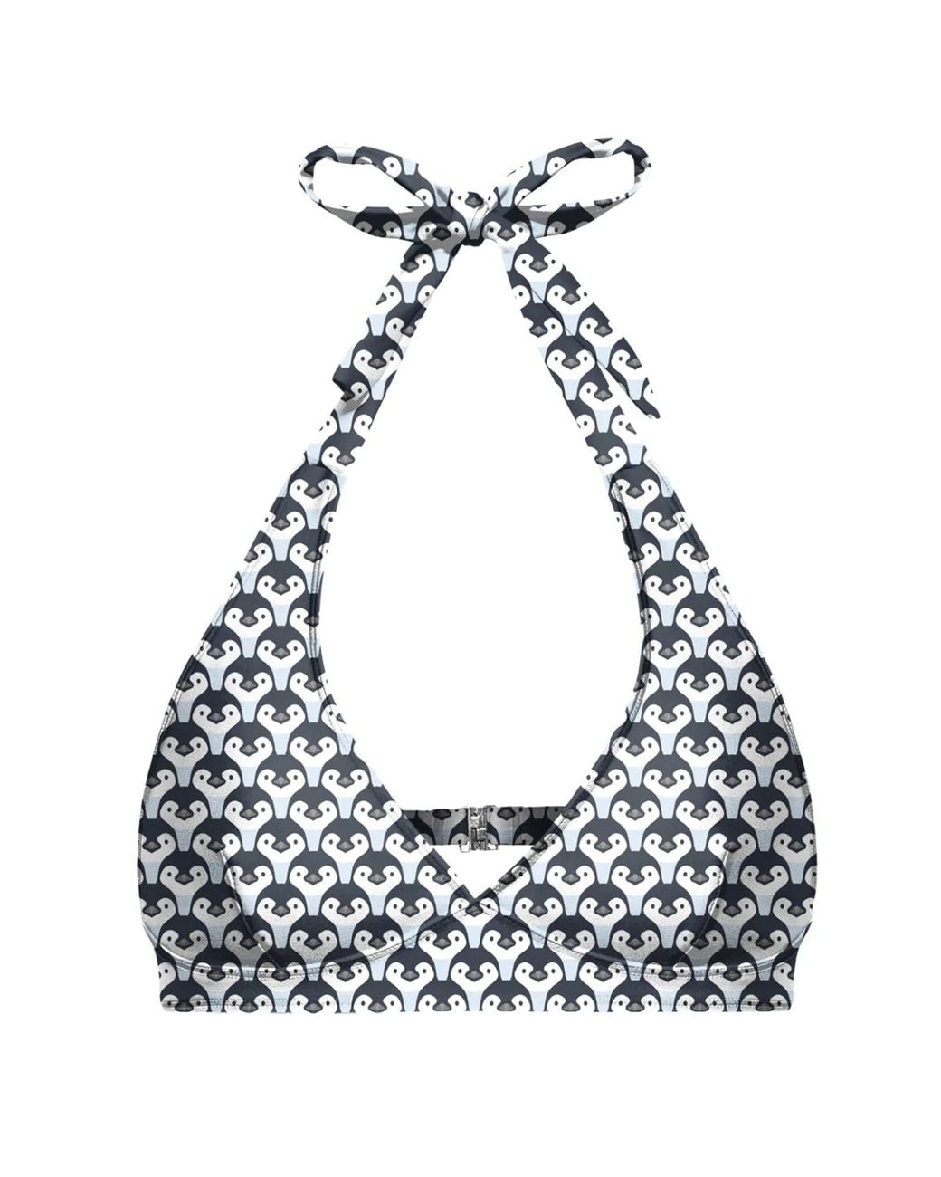Aloha From Deer Blue Penguin Halter Neck Bikini Top