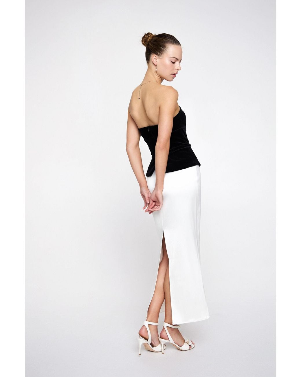 Marieta Yan Black Dahlia Velvet & Satin Dress