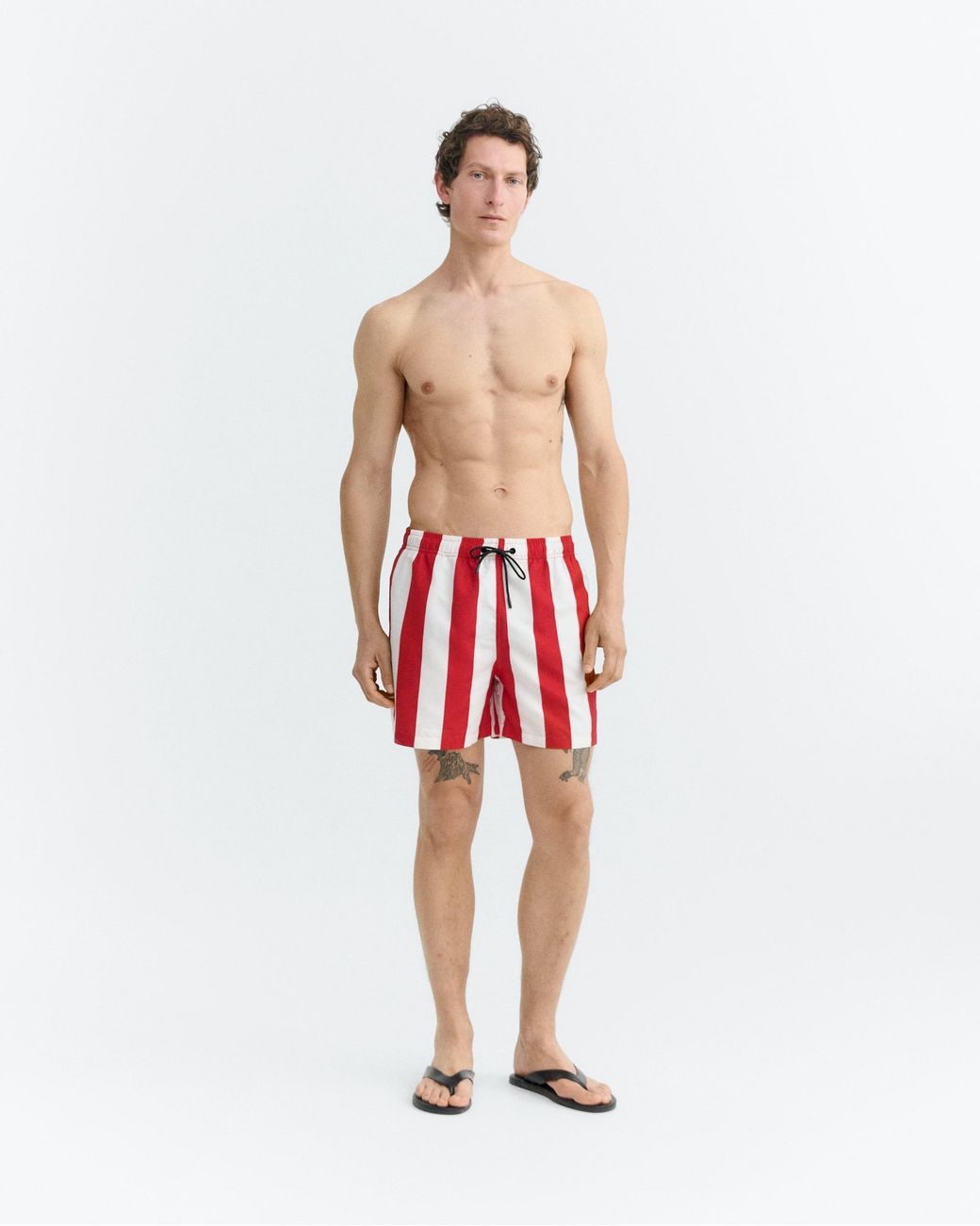 Thinking Mu Red Striped Swimsuit Limpopo for men