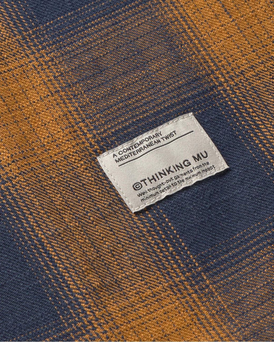 Thinking Mu Brown Theo Check Overshirt for men
