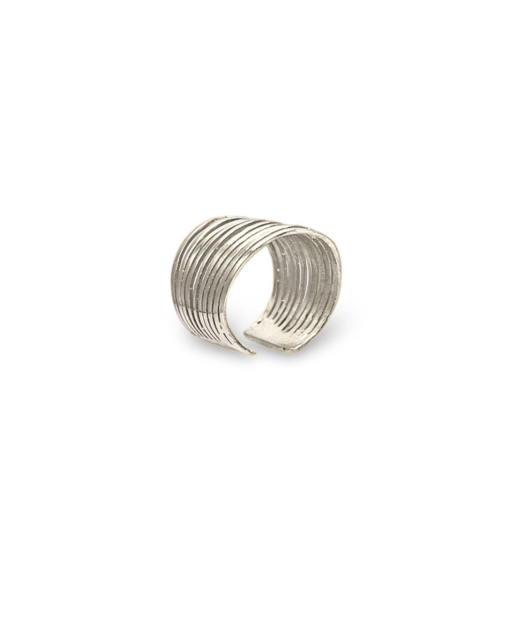 Jaredjamin White Mirage Ten Stacked Ring