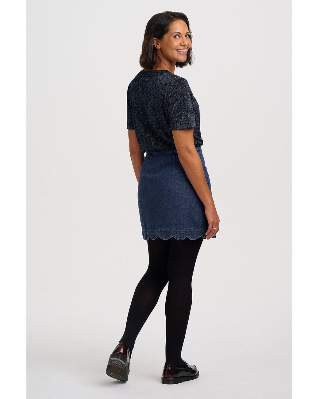 Sugarhill Black Ada Sparkly Knitted Top