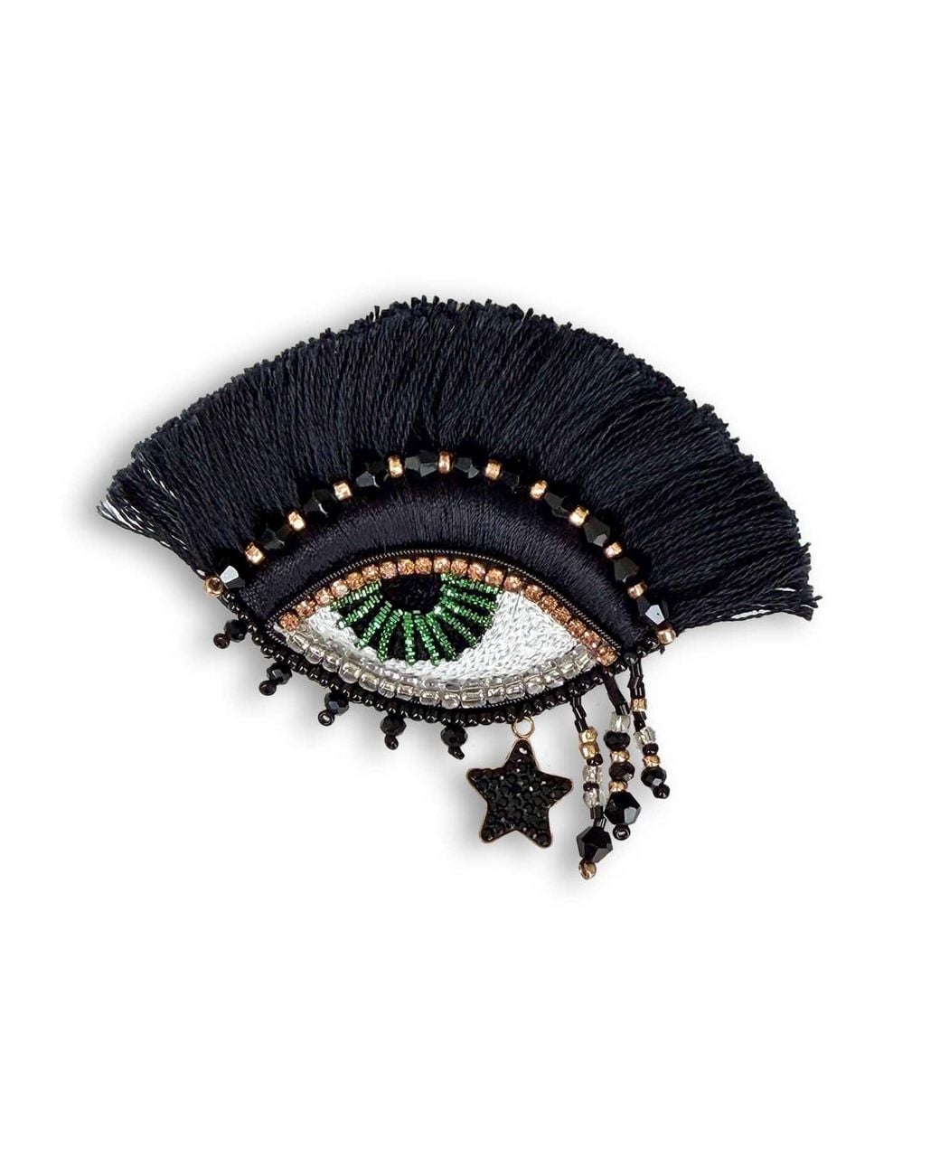 VETKA Black Eye Brooch With Fringe – Witch Charm