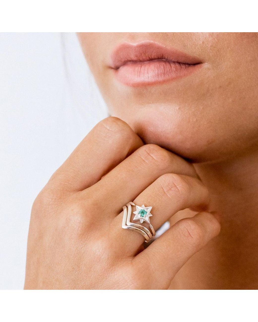 Charlotte's Web Jewellery Green Guiding North Star Ring