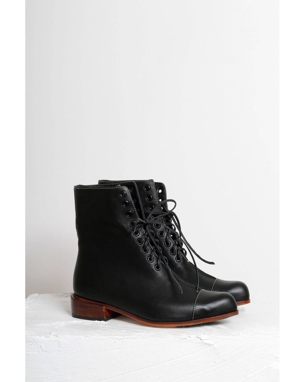 Mafalda Black Amelie Pointy Toe Ankle Boots