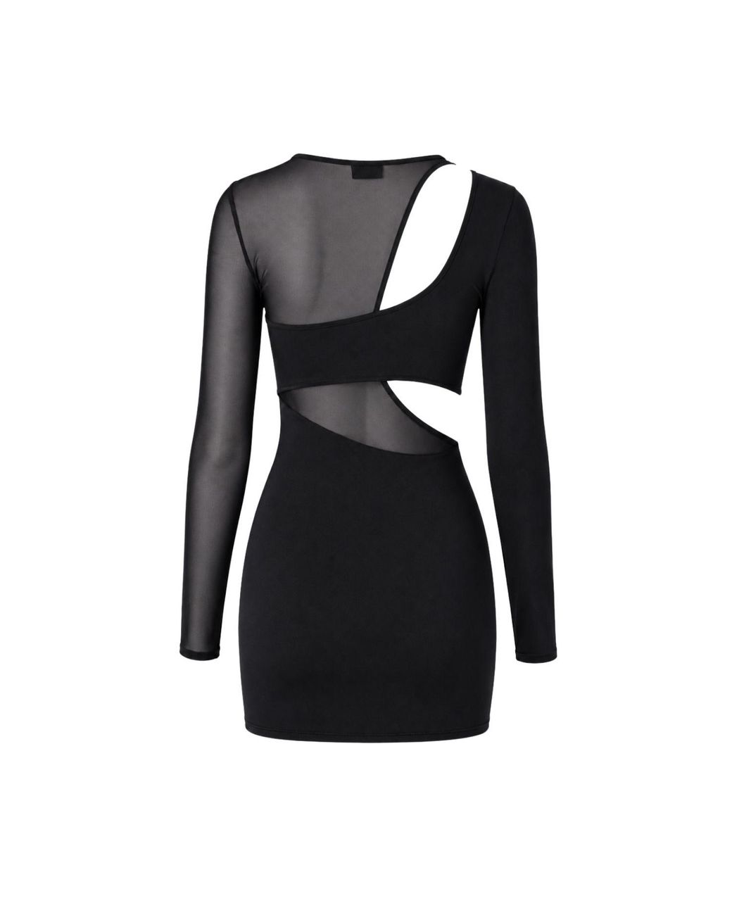 OW Collection Black Kari Mesh Mini Dress