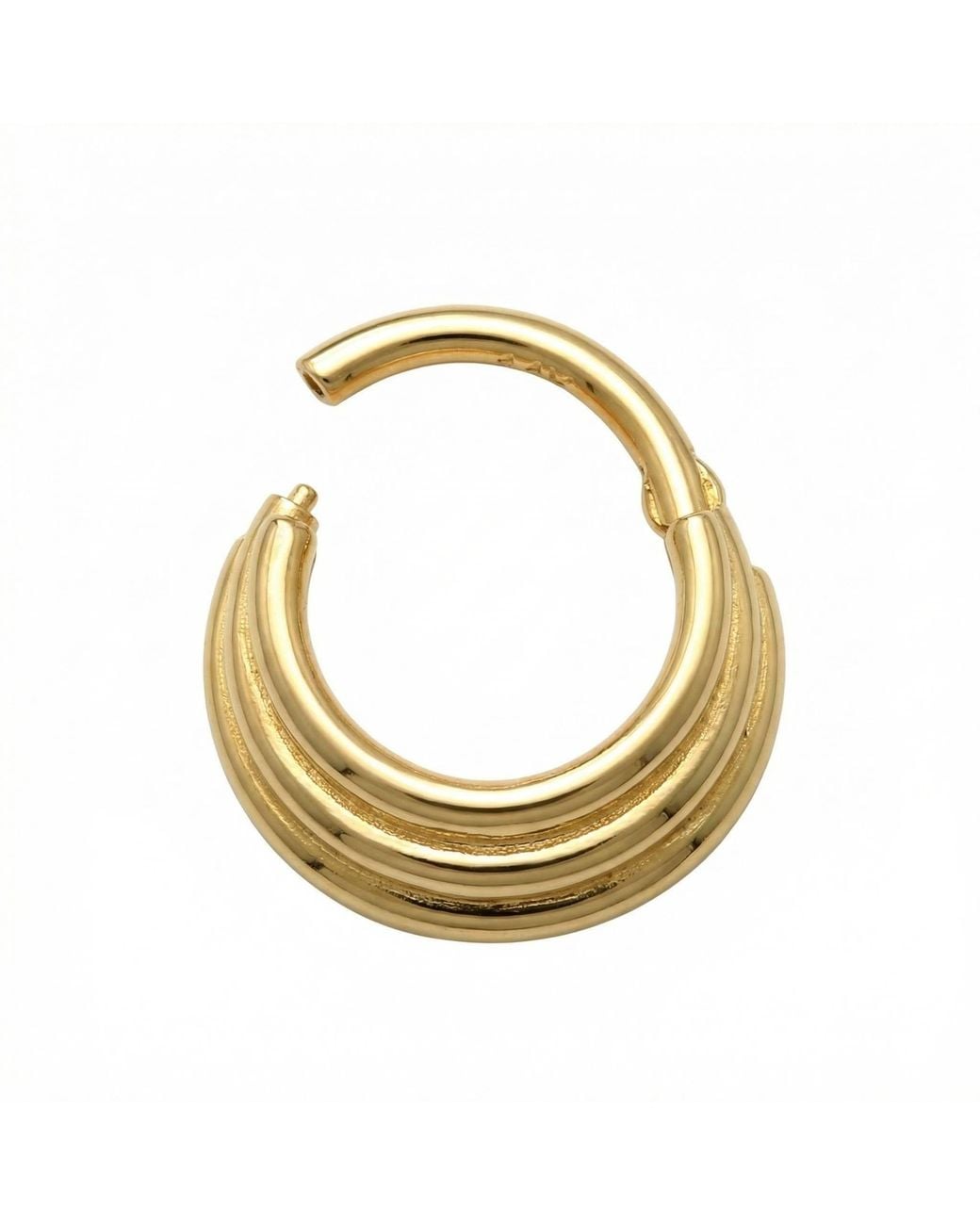 Zahav Jewelry Metallic 10K Solid 16G 8Mm Clicker Nose Hoop