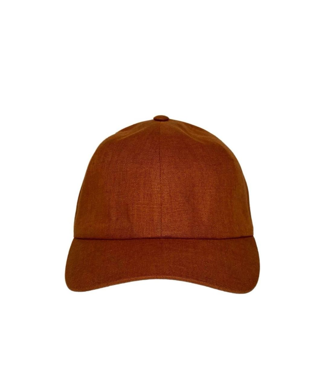Cachemio Brown Tobacco Minimalist Linen Baseball Cap for men