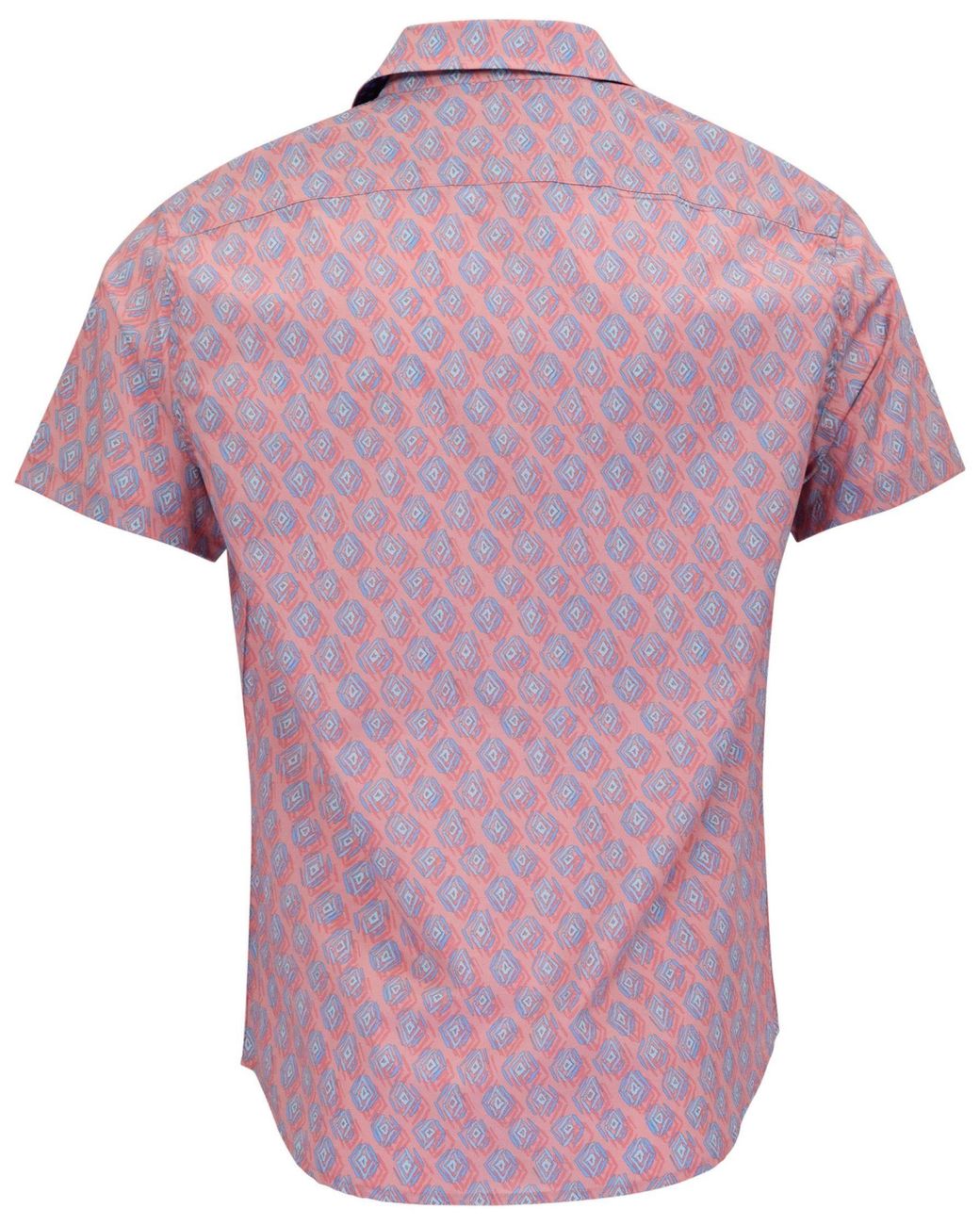 Lords of Harlech Purple George Mud Geo Coral Printed Button Up Shirt for men