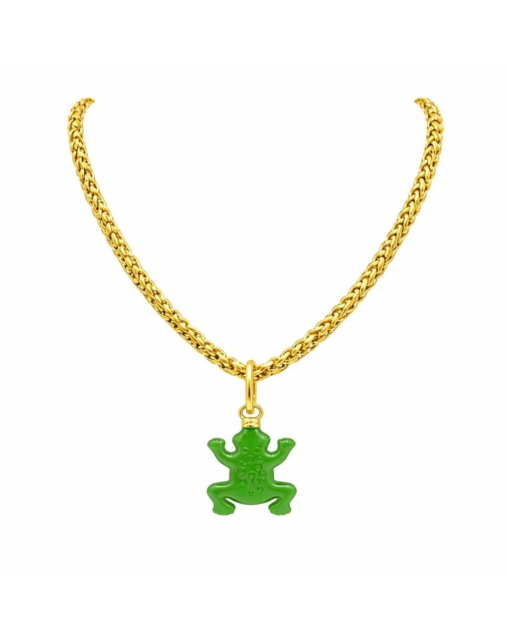 Michael Nash Jewelry Green Jade Frog Charm