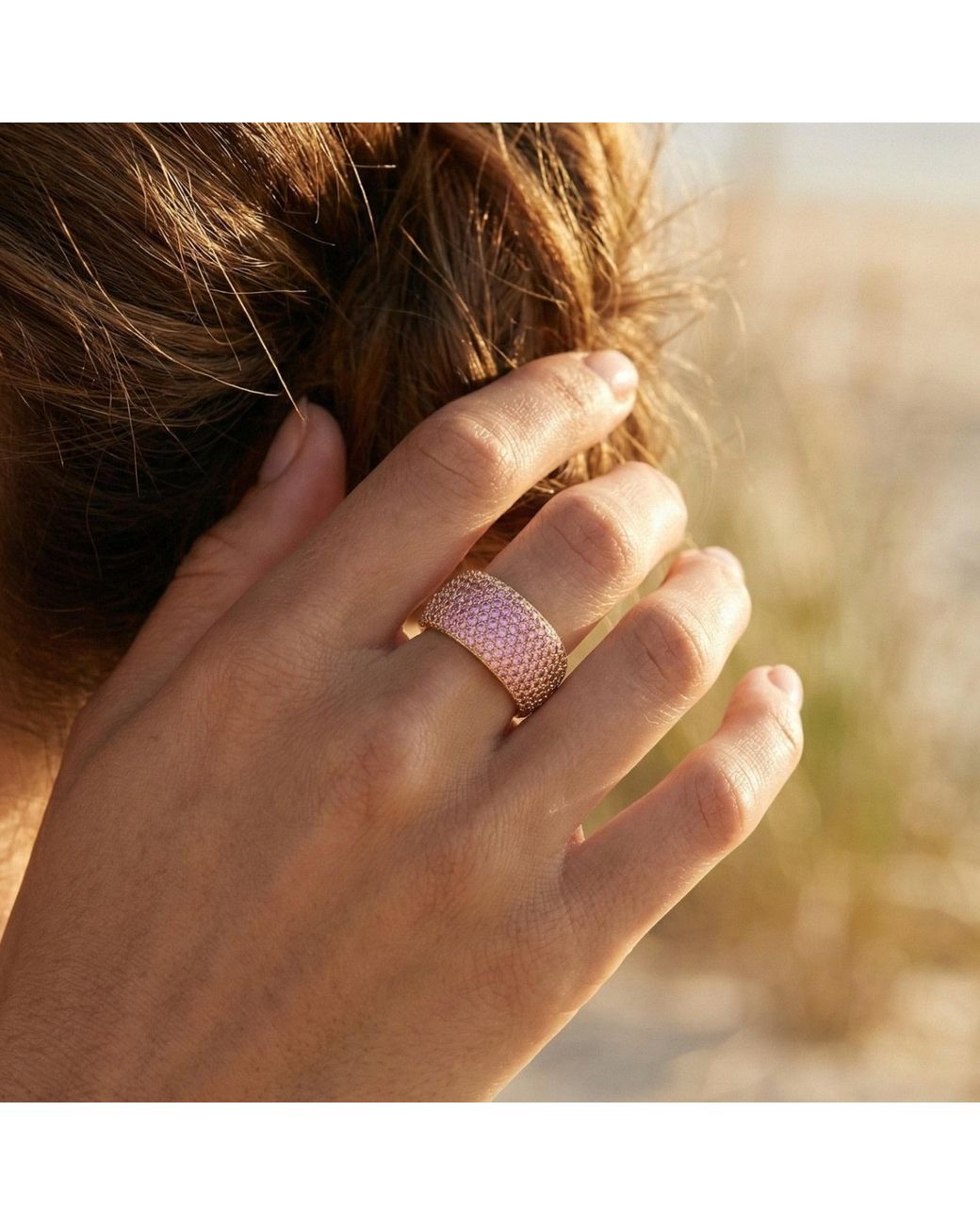 Native Gem Pink Billionaire Ring