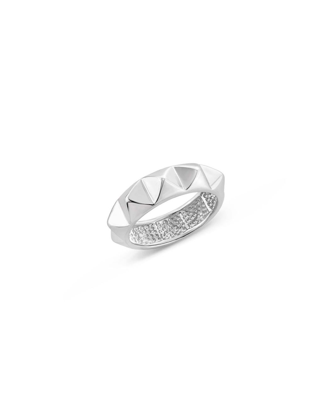 SALLY SKOUFIS White Honeycomb Ring Grande With Sterling for men