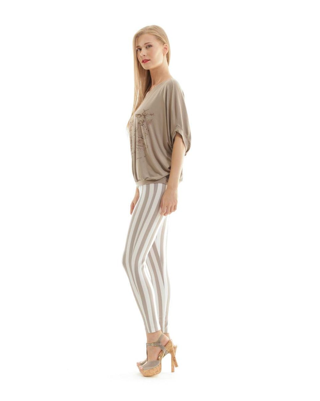 Conquista Natural Printed Micromodal Top