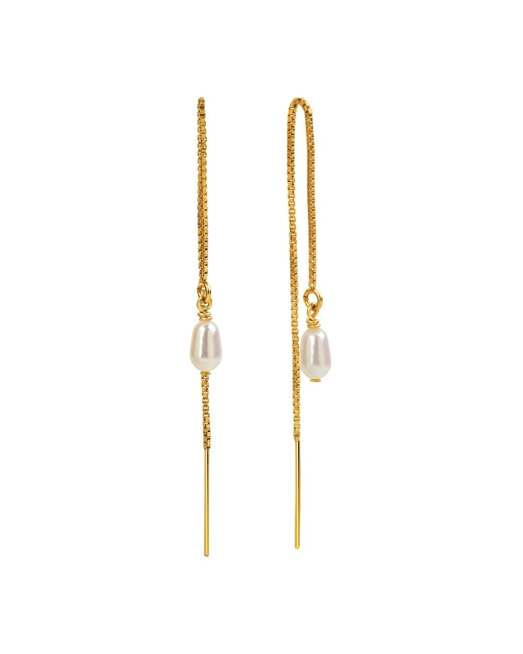 Katy Faye Metallic Rosa Threader Earrings