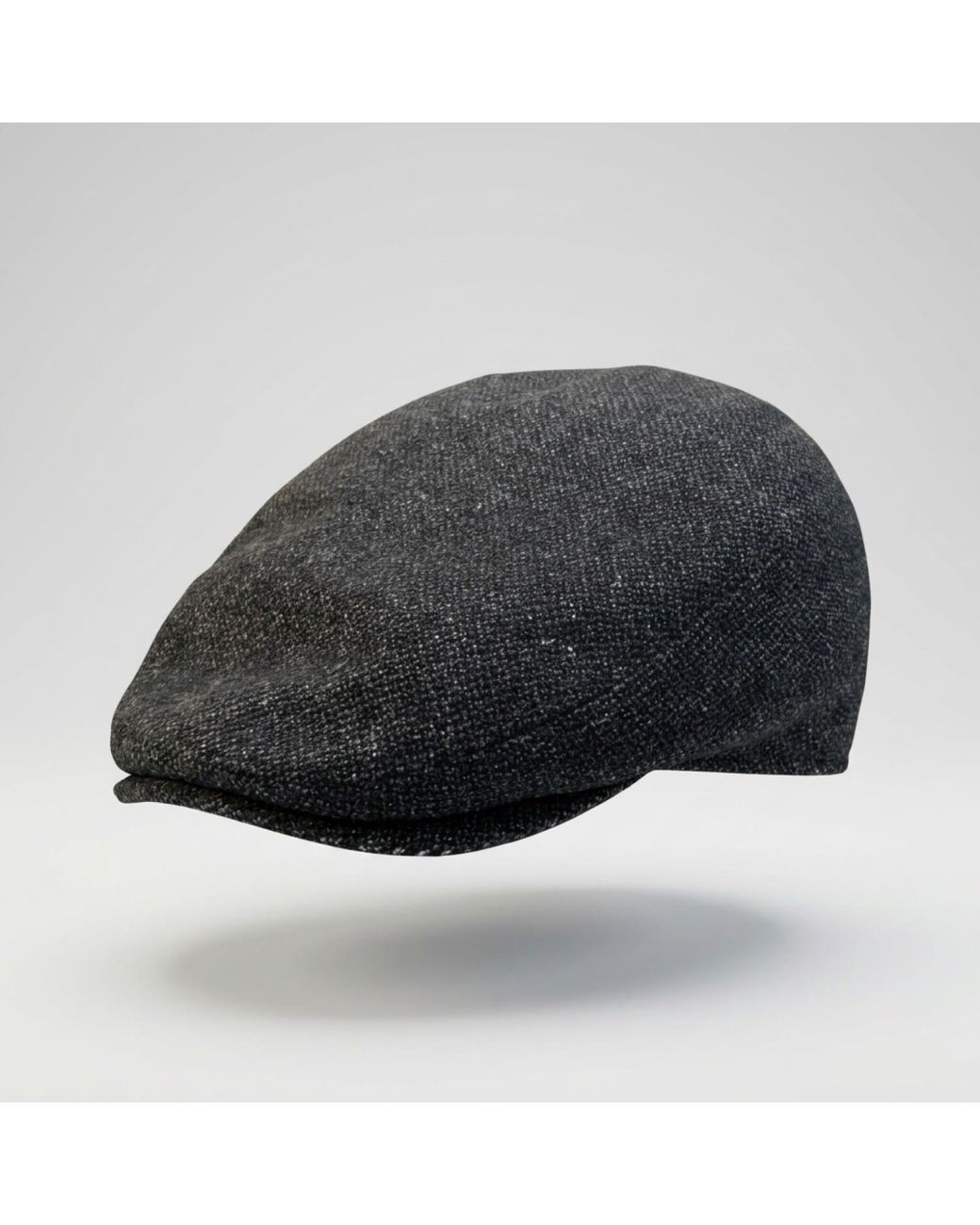 Dasmarca Hats Blue Cooper Carbon Italian Tweed Wool Flat Cap for men