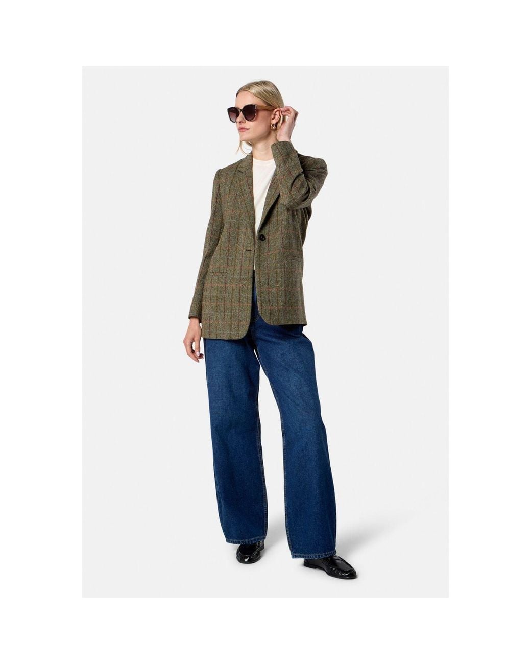 Helen Mcalinden Green Cassie Herringbone Tweed Jacket