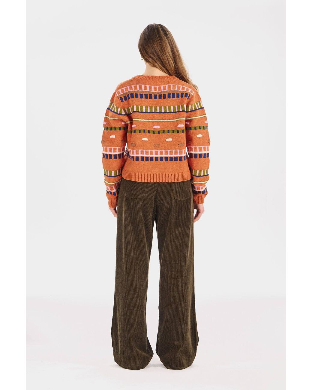 Komodo Brown Lola Organic Cotton Corduroy Trousers