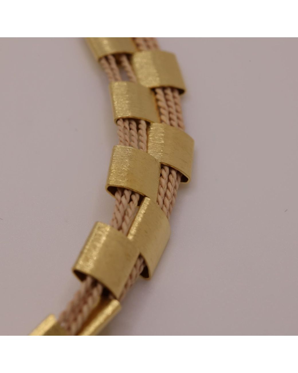 Nart Nature Making Art Metallic The Chain Buriti Natural Fiber Necklace
